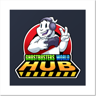 Ghostbusters World Hub Logo with Text Posters and Art